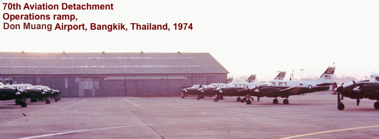 70th Aviation Detachment operations ramp, Bangkok, Thailand, 1974