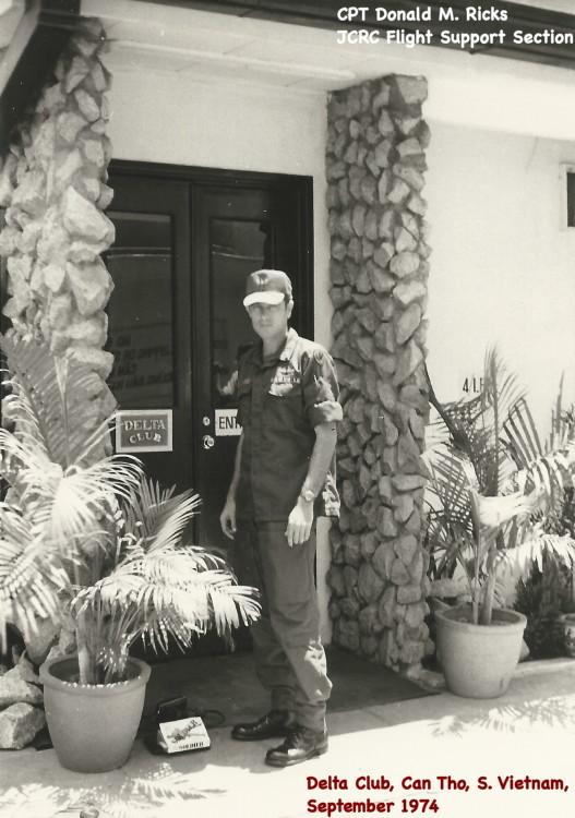 JCRC Flight Support Section personnel, CPT Don Ricks at the Delta Club, 1974