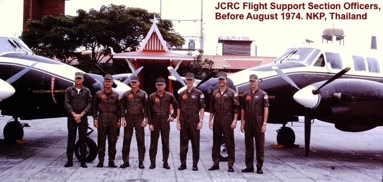 JCRC Flight Support Section Officers, Warran Officers, NKP, Thailand, before August 1974