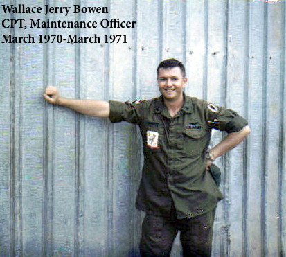 CPT Wallace Jerry Bowen, CAC Maintenance Officer, 1971-72