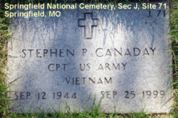 CPT Stephen P. Canaday, 1968-69, photo courtesy Joe Tilghman
