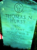 LTC Thomas N. Hurst headstone, 1976
