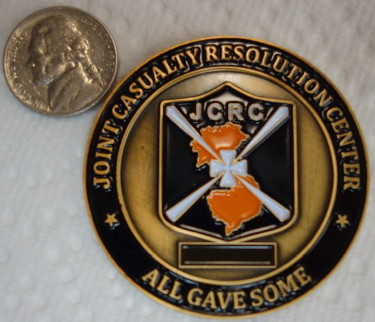 JCRC Challenge Coin, front side JCRC Challenge Coin, front side