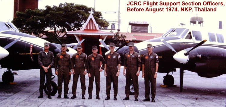 JCRC Flight Support Section Officers, Warran Officers, NKP, Thailand, before August 1974 JCRC Flight Support Section Officers, Warran Officers, NKP, Thailand, before August 1974
