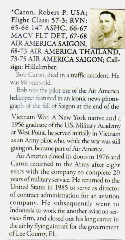 Obituary and photo of CPT Robert P. Caron Obituary and photo of CPT Robert P. Caron
