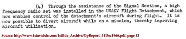 1st Aviation Brigade Operational Report–Lessons Lerned for 4th Quarter Year 1966, dated 14 February 1967, page 12 1st Aviation Brigade Operational Report–Lessons Lerned for 4th Quarter Year 1966, dated 14 February 1967, page 12