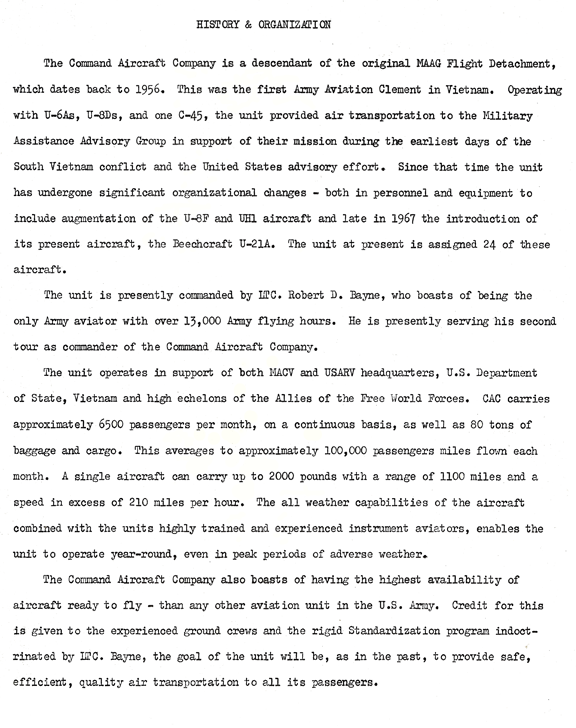 Command Aircraft Company Unit Annual, 1971-72, Part 1 Command Aircraft Company Unit Annual, 1971-72, Part 1