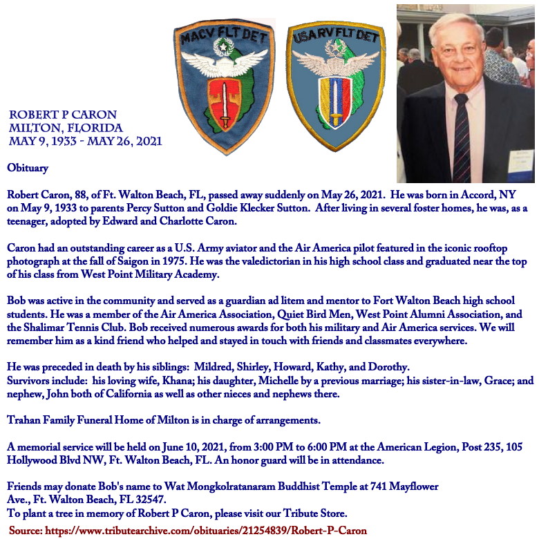 Obituary and photo of Robert P. Caron Obituary and photo of Robert P. Caron