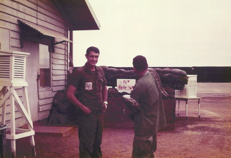 CPT Ricks and CPT Cam Tidwell at the Dew Drop Inn, Long Thanh North Airfield, Vietnam CPT Ricks and CPT Cam Tidwell at the Dew Drop Inn, Long Thanh North Airfield, Vietnam