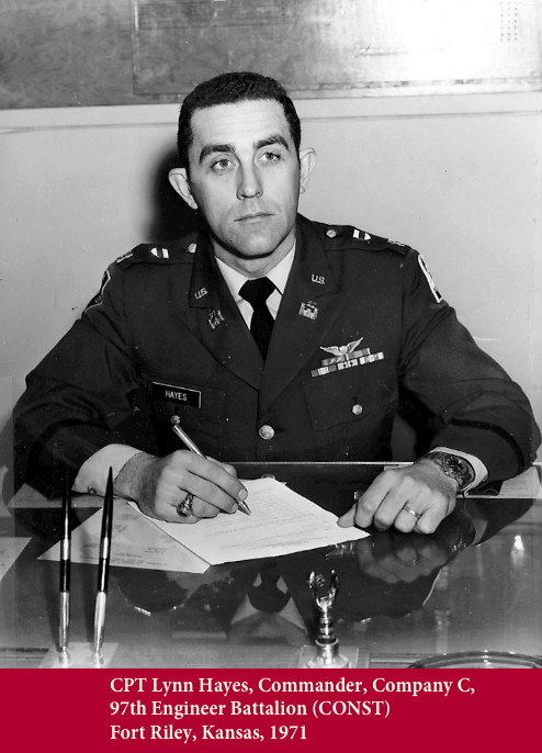 CPT Lynn Hayes, after Vietnam and while stationed at Fort Riley, Kansas CPT Lynn Hayes, after Vietnam and while stationed at Fort Riley, Kansas