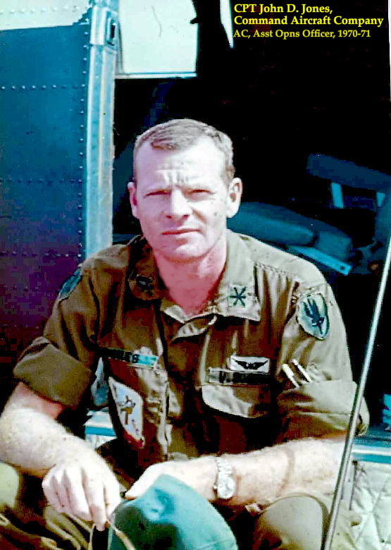 CPT John D. Jones, CAC, 1970, waiting for passengers south of Saigon