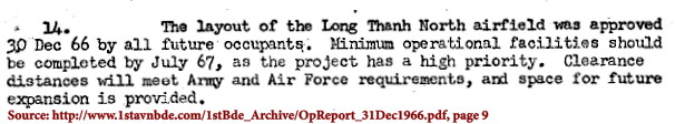 1st Aviation Brigade Operational Report–Lessons Lerned for 4th Quarter Year 1966, dated 14 February 1967, page 9 1st Aviation Brigade Operational Report–Lessons Lerned for 4th Quarter Year 1966, dated 14 February 1967, page 9