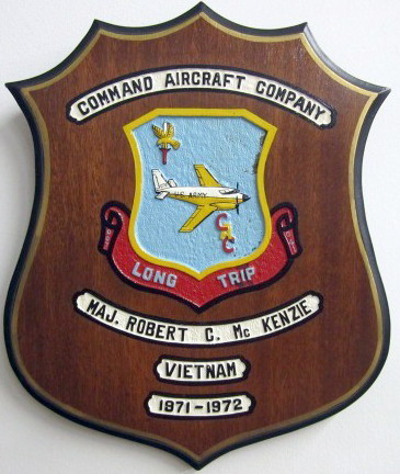 Plaque given to Major Robert C. McKinzie, 1971-72 Plaque given to Major Robert C. McKinzie, 1971-72