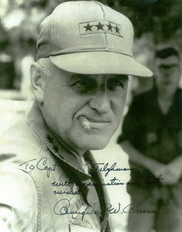 General Creighton Williams Abrams Jr. (September 15, 1914 – September 4, 1974), Photo by Joe Tilghman General Creighton Williams Abrams Jr. (September 15, 1914 – September 4, 1974), Photo by Joe Tilghman