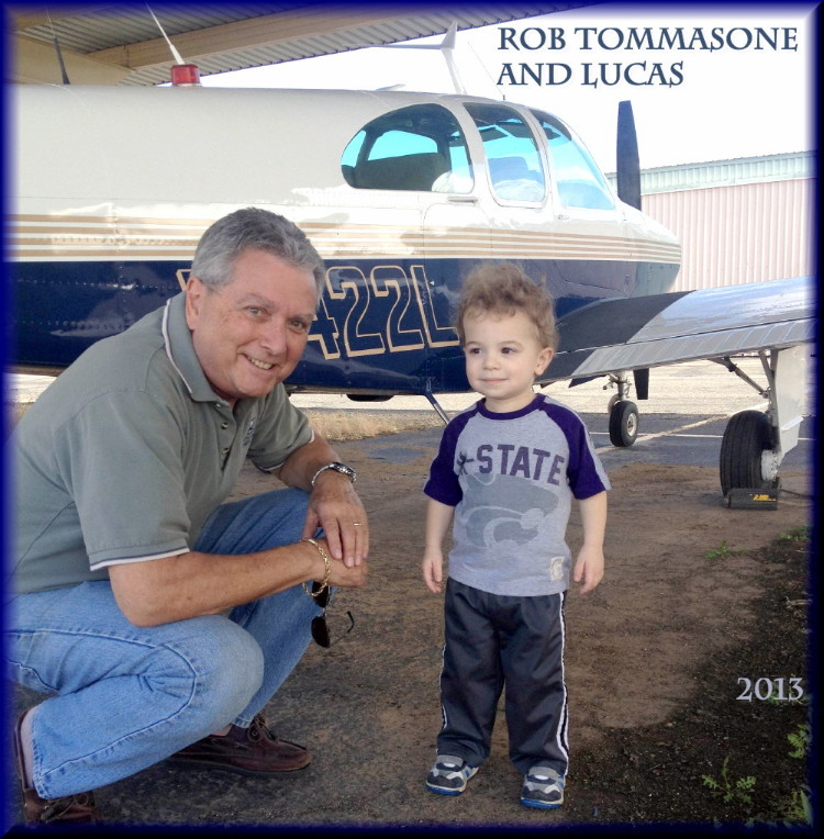 Rob Tommasone with grandson Lucas beside his Bonanza Rob Tommasone with grandson Lucas beside his Bonanza
