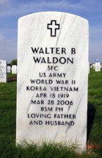 Gravestone, SFC Walter Waldon