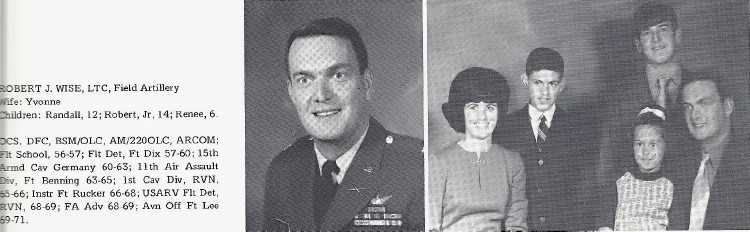 LTC Robert J. Wise, USARV Flt Det, 1968-69, and his family LTC Robert J. Wise, USARV Flt Det, 1968-69, and his family